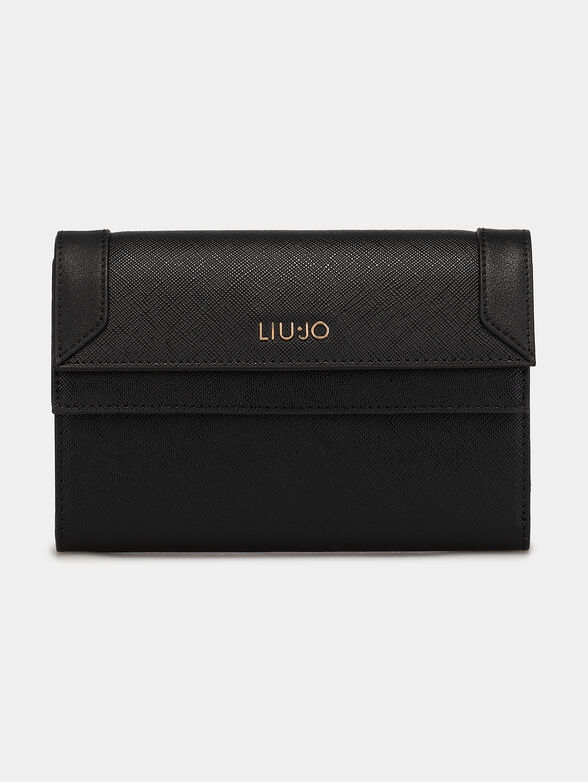 Black purse with logo detail - 1