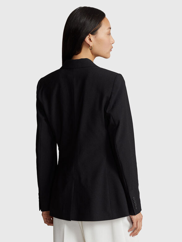 Black wool blend jacket - 3