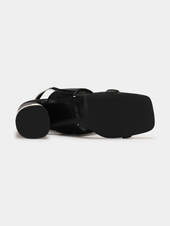 NICE 07 black heeled sandals with logo detail - 5