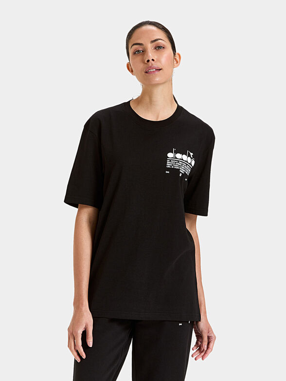 MANIFESTO black unisex T-shirt with logo print - 3