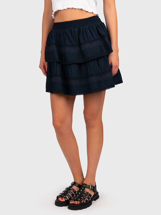 PRANA skirt with ruffled and embroidery
