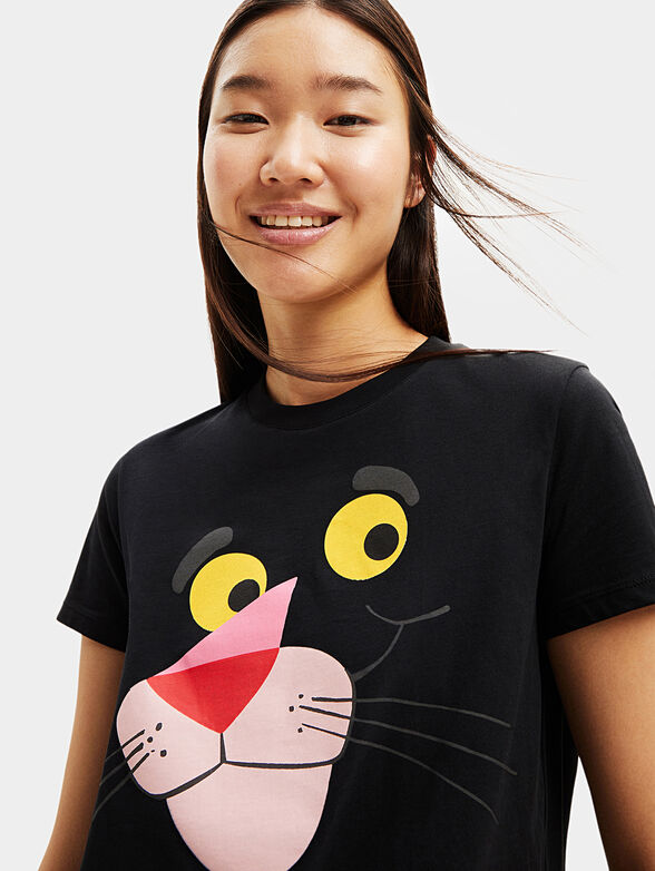HELLO PINK PANTHER cotton T-shirt - 4