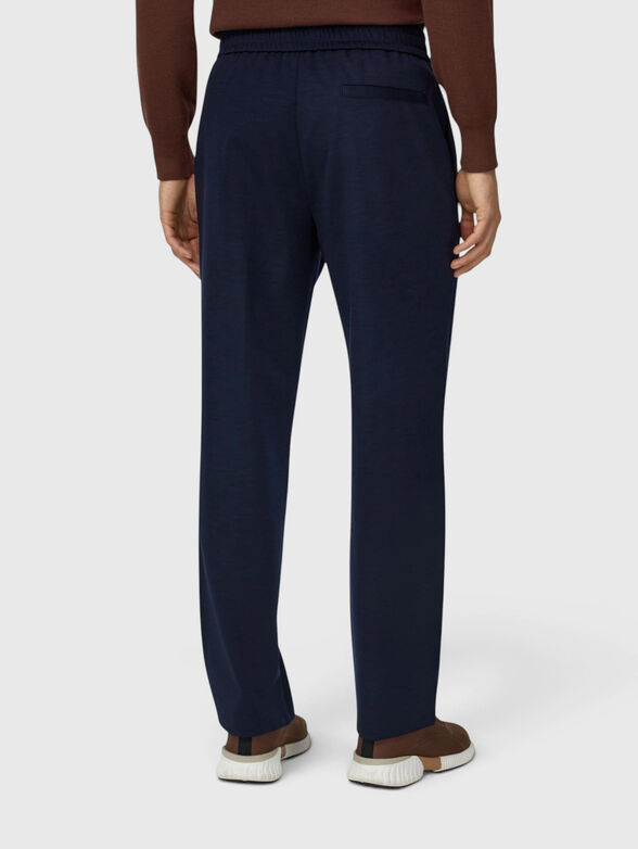 Dark blue wool trousers - 2