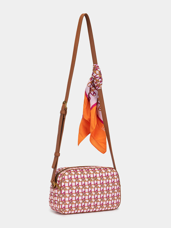Crossbody bag with logo print and a scarf - 3
