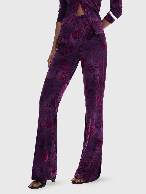 ALINA flared textured fluid pants - 1