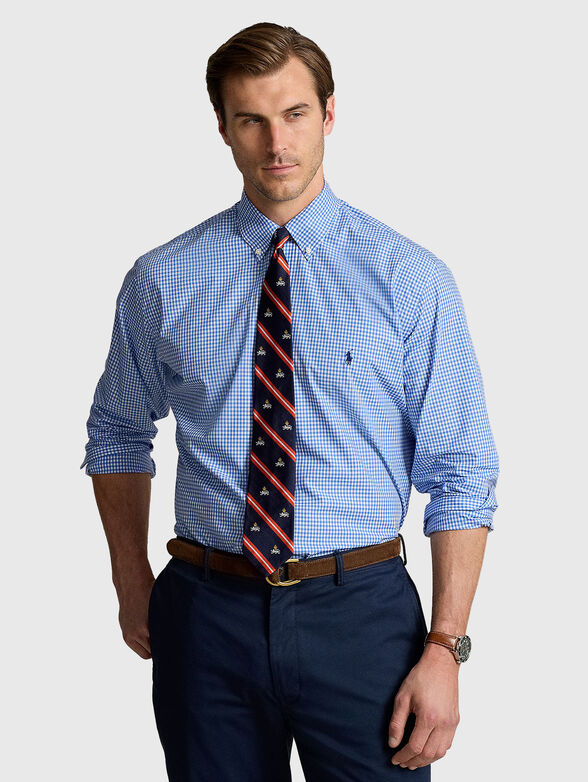 Cotton shirt with logo embroidery - 1