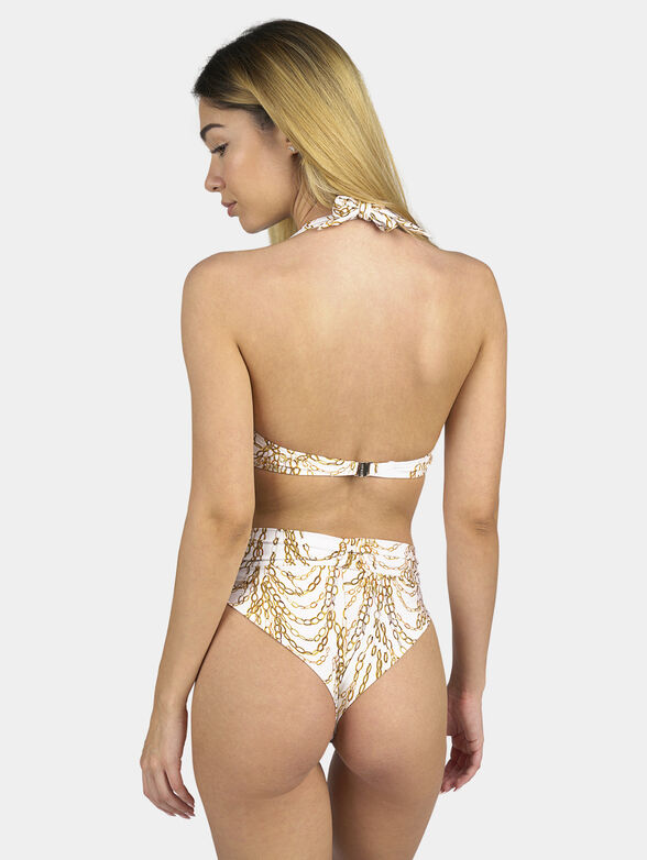 Bikini bra with print in gold - 4