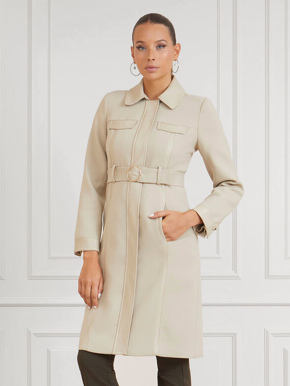 MADDY black trench coat with belt - 1