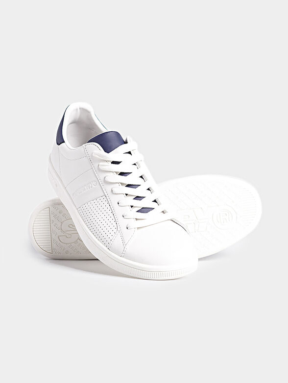 White sneakers with perforation - 1
