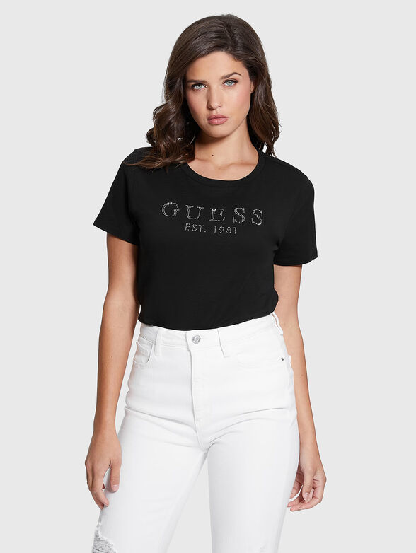 Cotton T-shirt with accent logo - 1