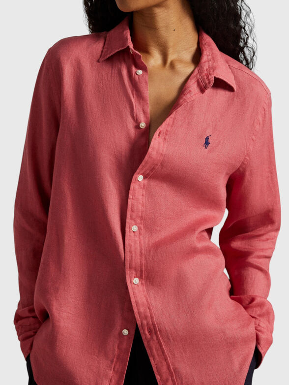 Long-sleeved linen shirt - 4