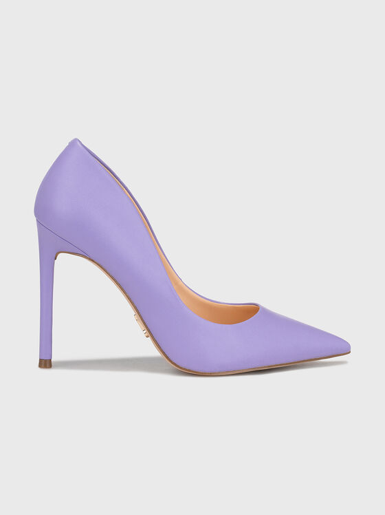 Обувки VAZE на висок ток в лилав цвят - 1
