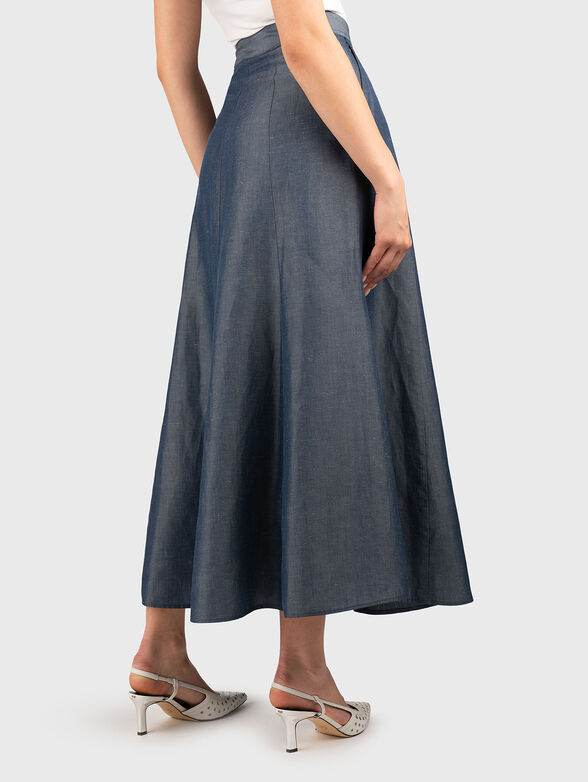 Midi skirt with high waist - 2