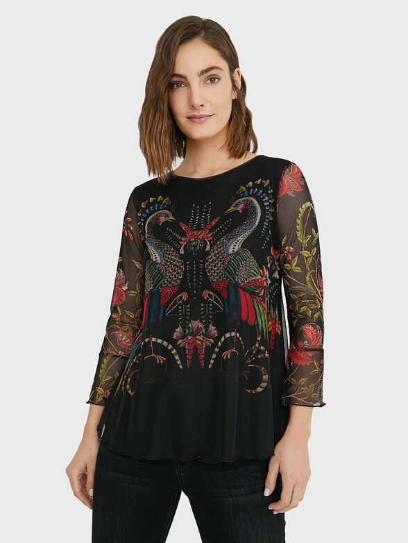 SANDRINI Blouse with contrasting print - 1