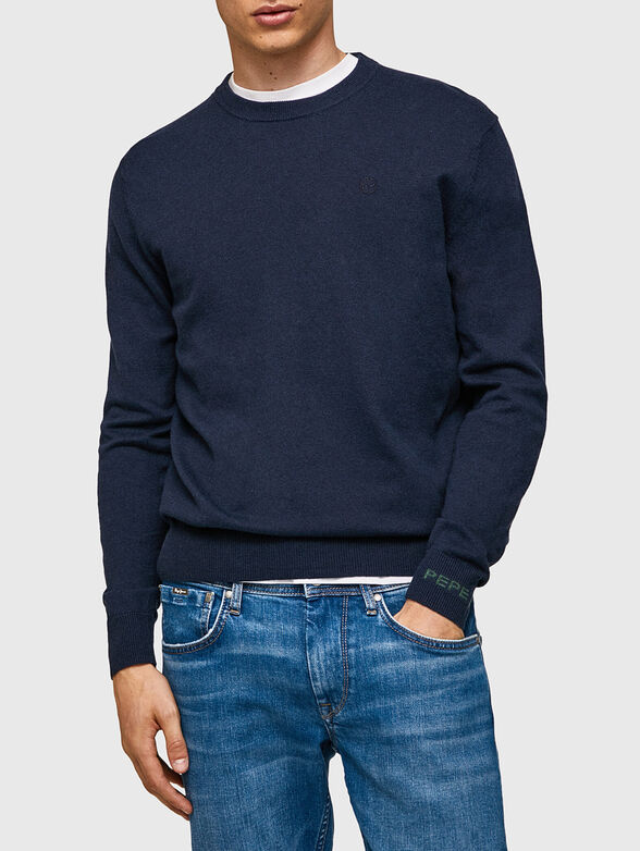 ANDRE black sweater with crew neck - 1