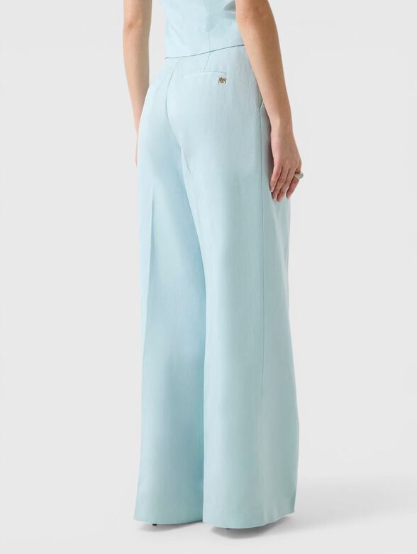 Wide leg linen blend pants - 2