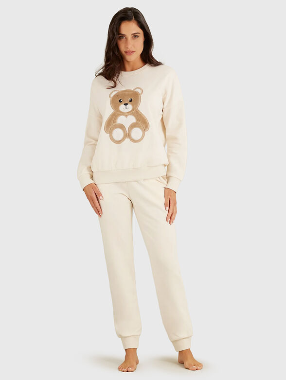 TEDDY BEAR pyjamas with embossed applique - 1