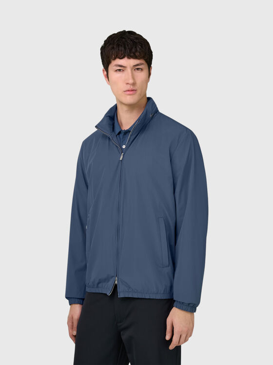 Бомбър яке в син цвят - 1