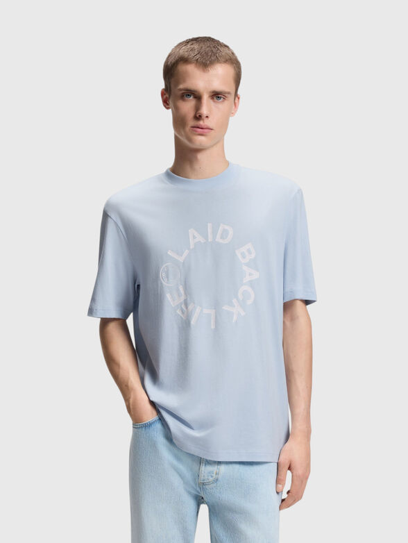 Blue cotton T-shirt - 1