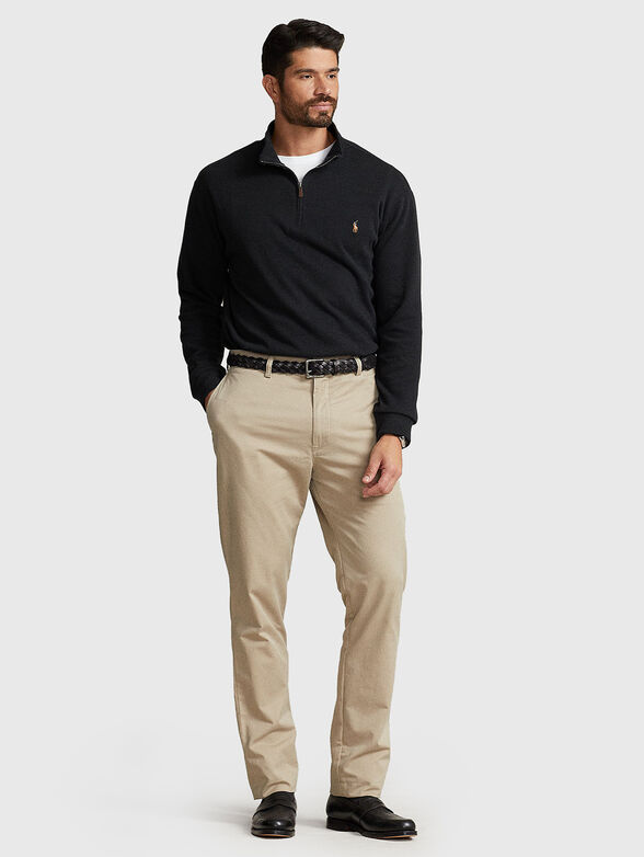 Cotton sweater with zip - 2