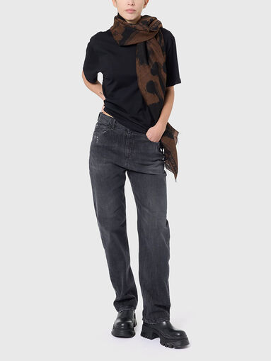 Dark wide leg jean - 5