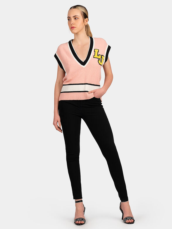 Sweater with maxi logo patch - 2