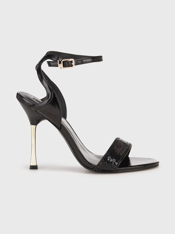 MIRIAM heel sandals with appliquéd sequins - 0