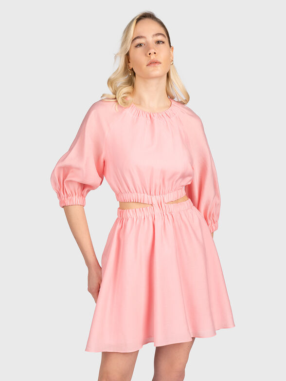 Pink dress with cut-out accent - 1