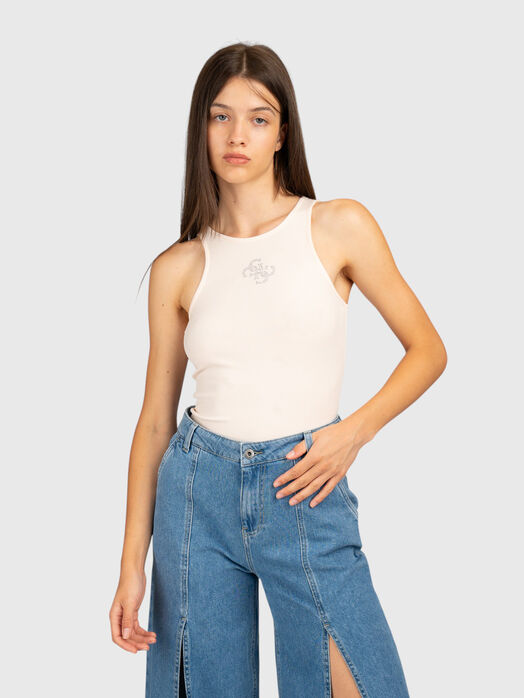 Ribbed top with logo detail