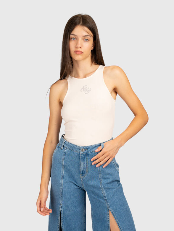 Ribbed top with logo detail - 1