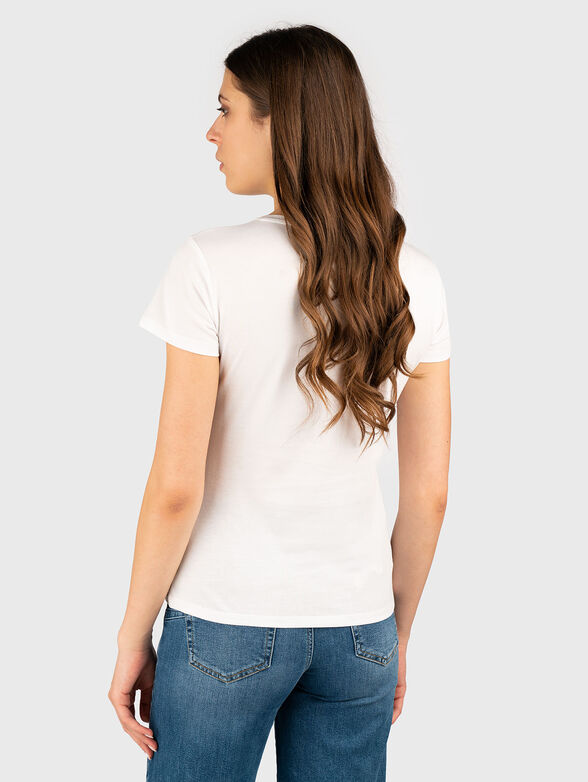 Cotton T-shirt with oval neckline - 3