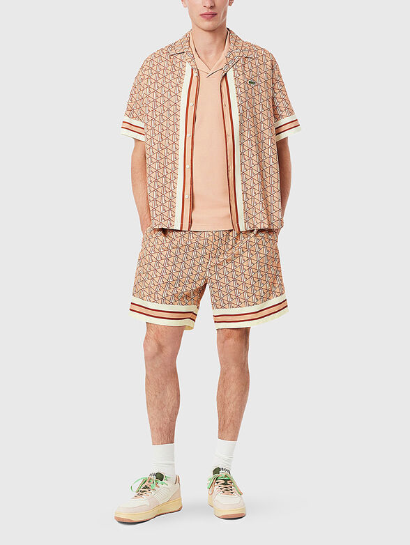 Cotton shorts with logo embroidery - 5