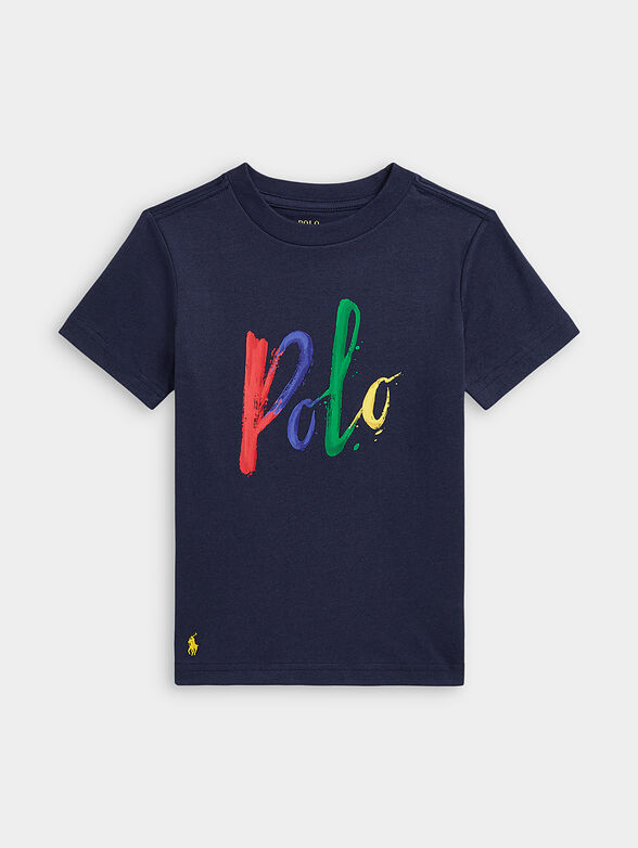 T-shirt in blue color with logo print - 1