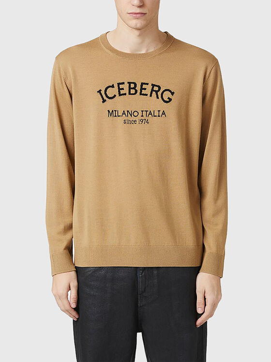 Crew neck sweater with logo - 1