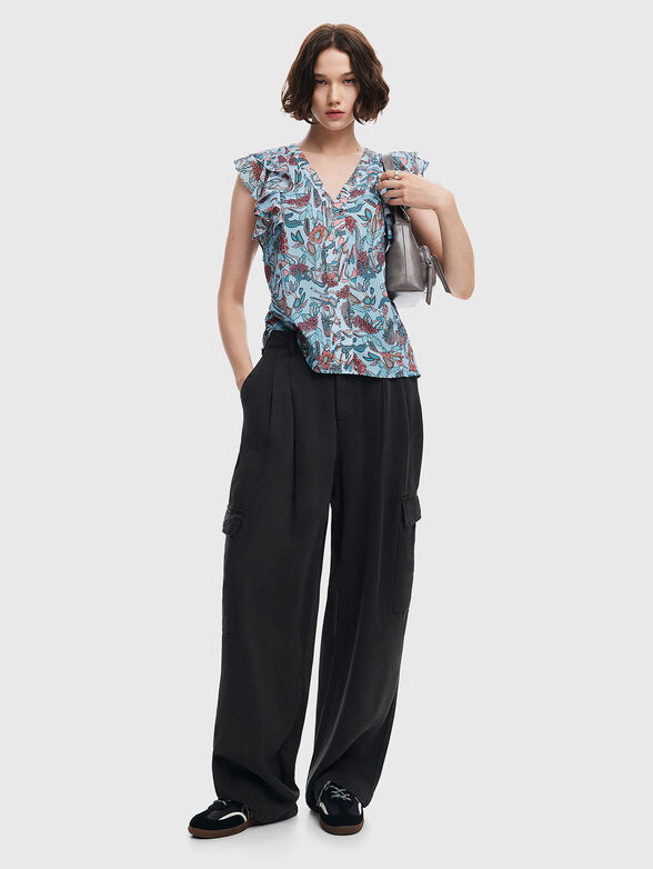 Top with floral print - 2