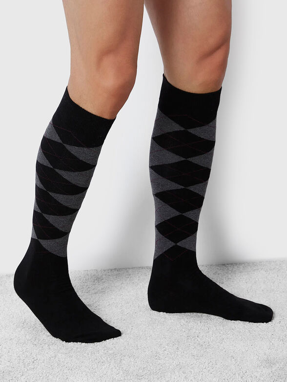 VARSITY socks with geometric motifs - 1