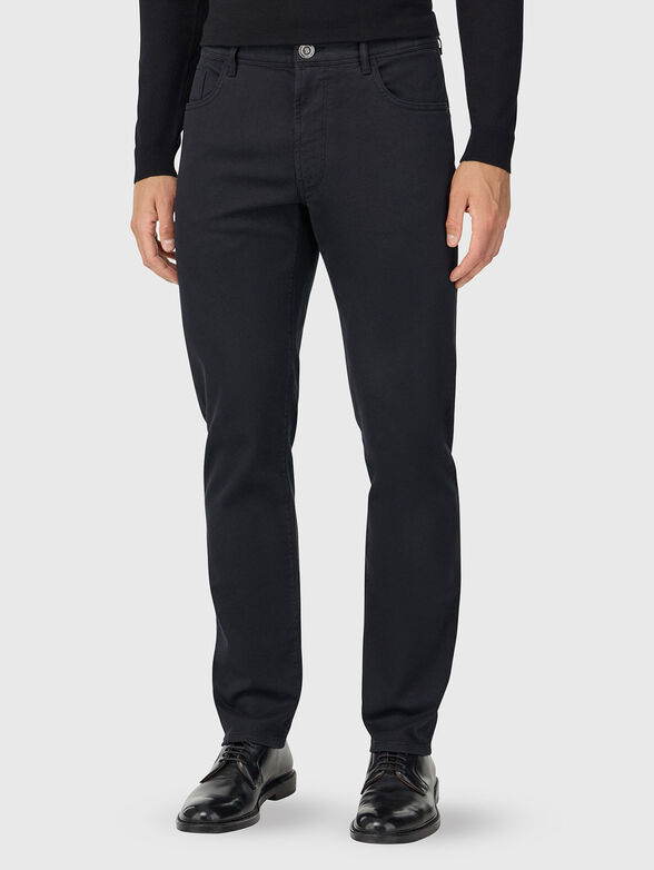 Jeans in dark blue color - 1