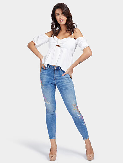 Skinny jeans with embroideries - 2