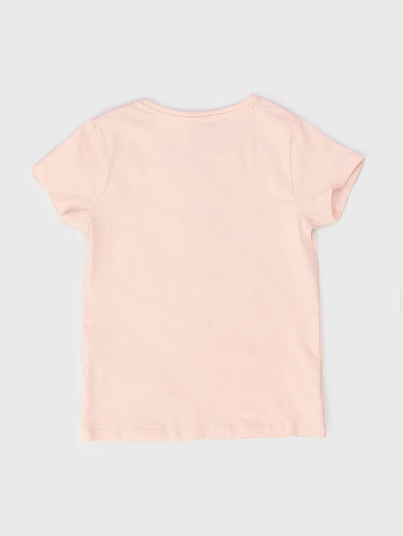 Cotton T-shirt with appliquéd rhinestones - 2