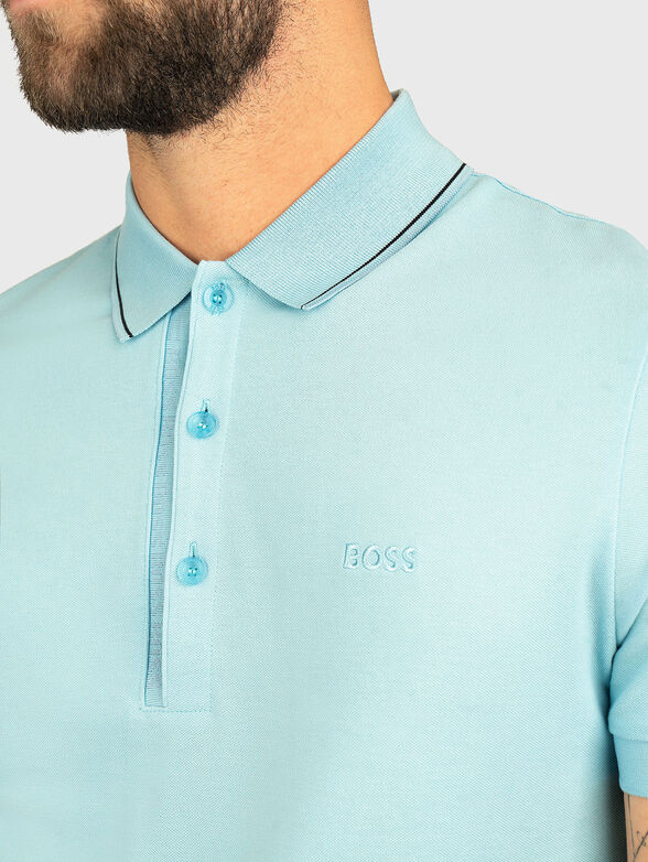 Polo shirt with logo in blue - 4