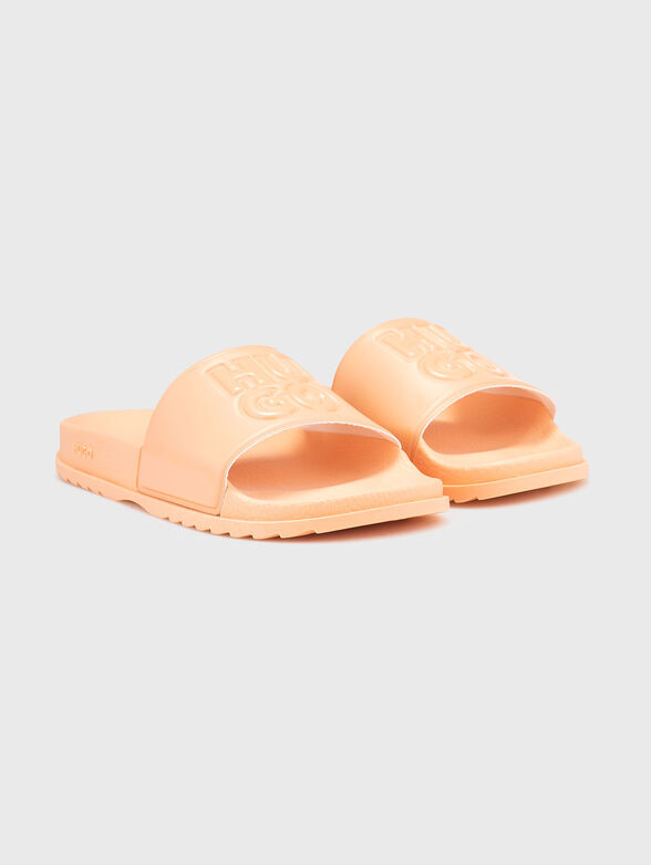 Beach slippers with logo detail in black - 2