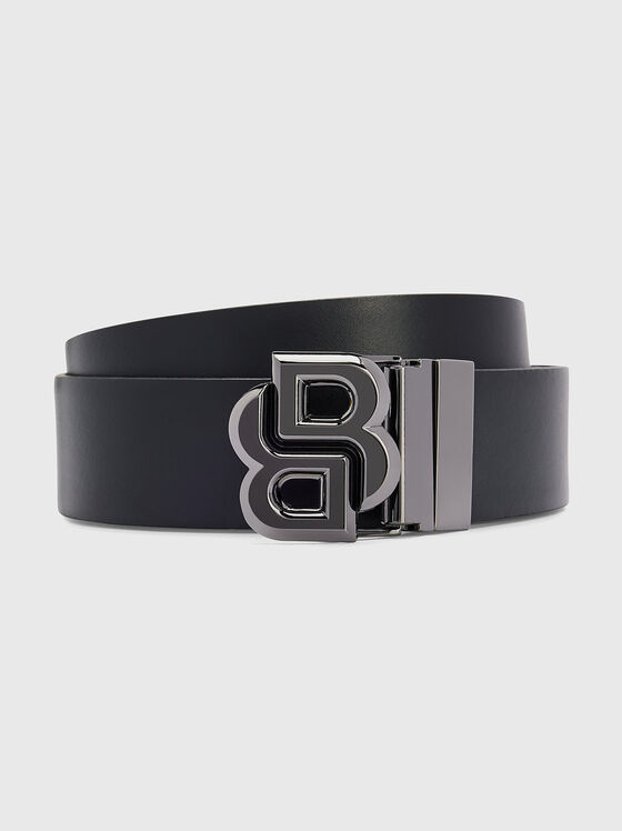Two buckles leather belt gift set - 1