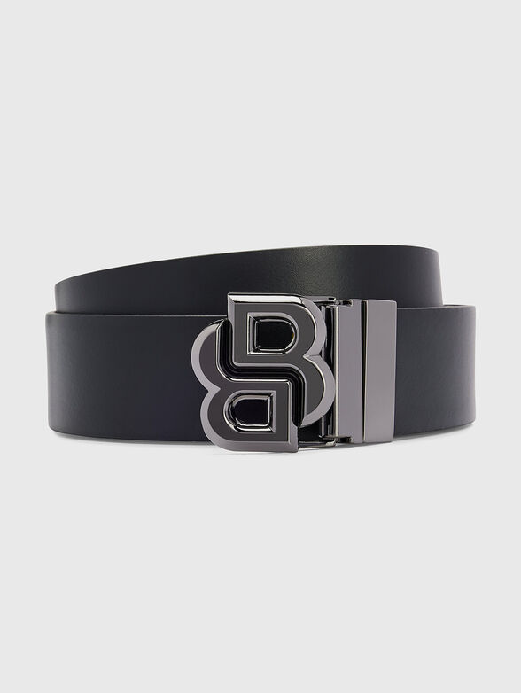 Two buckles leather belt gift set - 1