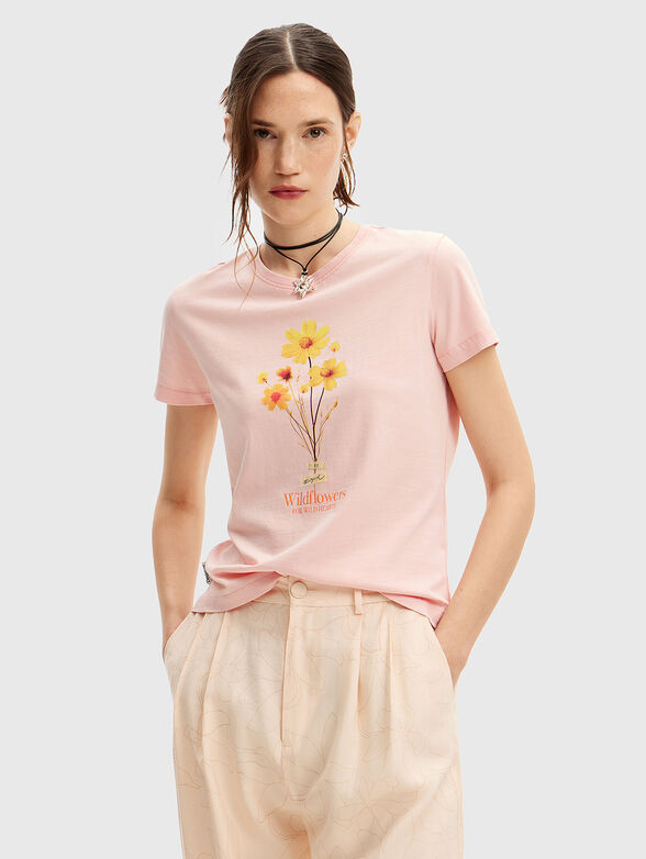 DILAN T-shirt with floral print - 1