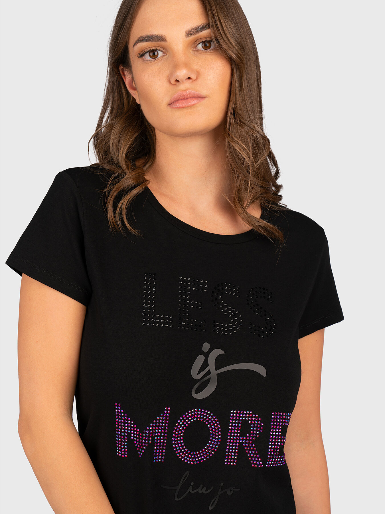 Crystal embellieshed t-shirt brand LIU JO
