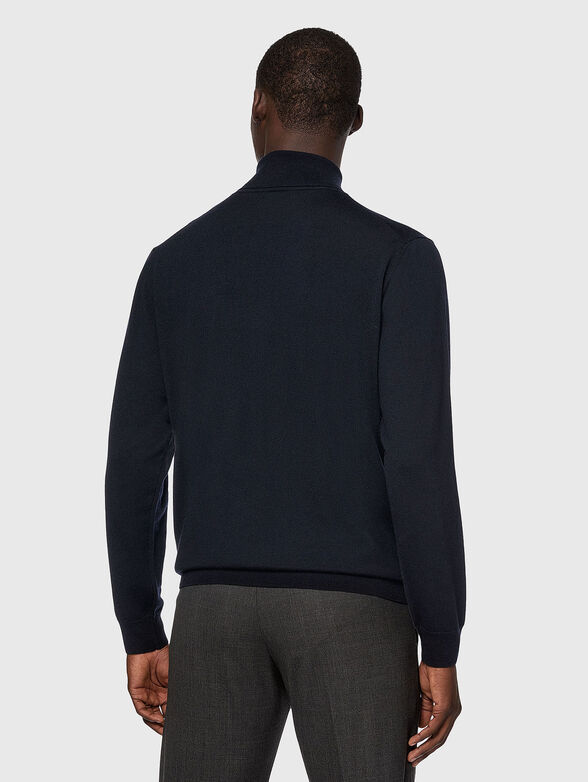 Wool sweater with polo collar  - 3