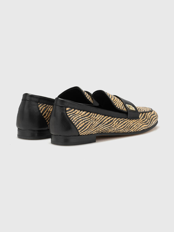 EMEL 05 raffia and genuine leather loafers - 3