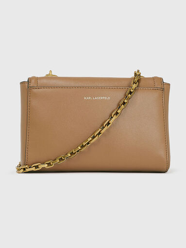 Leather crossbody bag with logo - 3