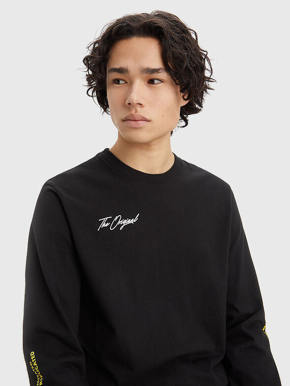 Black cotton sweatshirt  - 4