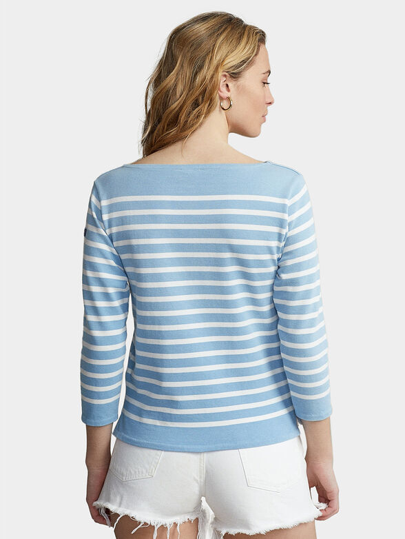 Striped boatneck blouse - 3